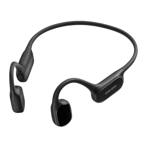 サンワダイレクト 集音器 骨伝導 高齢者 かんたん操作 3モード搭載 軽量 耳掛け式 ノイズ除去 充電式 ネックバンド 防水 400-HABC1 ベージュ / ブラック オープンイヤー 400-HABC1BG