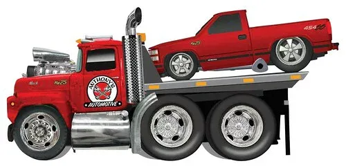 京商 (Kyosho) Maisto 1/64 MT 1980 マックR685ST フラットベッド/1993 シボレー 454 SS ピックアップ メタリックダークレッド 25thアニバーサリー 完成品 MS11564CV