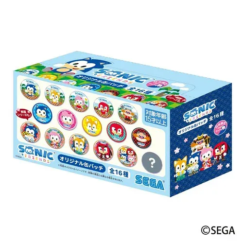 セガフェイブ(SEGA Fave) SONIC&FRIENDS オリジナル缶バッチ アソートBOX 1BOX = 16個入り、全16種類