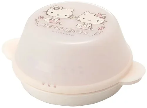 スケーター(Skater) 中華まんケース 中華まん蒸し器 電子レンジ中華まん 電子レンジ蒸し器 サイズ:φ154×61mm ハローキティ ラインデザイン サンリオ SMA11-A