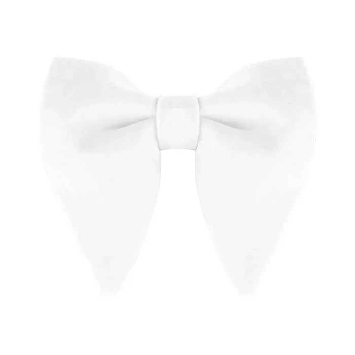 Allegra K ベルベット ボウタイ メンズ 蝶ネクタイ フォーマル パーティー 結婚式 クリームホワイト One Size
