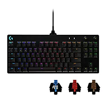 【中古】(未使用・未開封品)Logicool G ロジクール G PRO X ゲーミングキーボード テンキーレス 有線 GXスイッチ クリッキー 日本語配列 LIGHTSYNC RGB 着脱式ケーブル G-PK