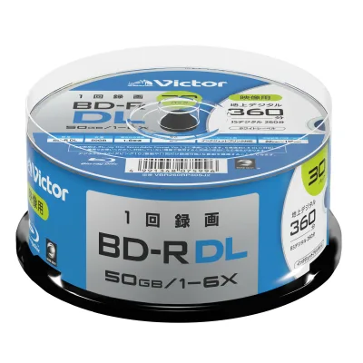 【中古】【非常に良い】ビクター Victor 1回録画用 BD-R DL VBR260RP30SJ2 (片面2層/1-6倍速/30枚) ホワイト