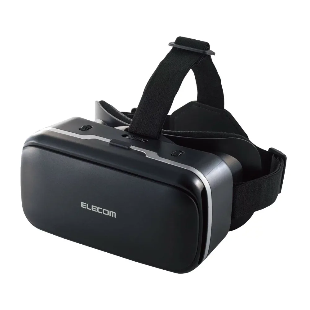 【中古】【非常に良い】エレコム VRゴーグル VRヘッドセット 【DMMで使えるポイント付】 スターターセット ピント調節 目幅調節 ブラック VRG-D02PBK