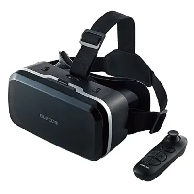 【中古】【非常に良い】エレコム VRゴーグル スマートフォン対応 スタンダードタイプ リモコンセット ブラック VRG-M02RBK