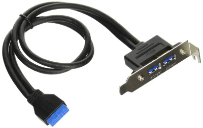 【中古】【非常に良い】変換名人 PCI/ロープロファイルPCIブラケット用 USB3.0(x2ポート)延長ケーブルセット PCIB-USB3/2FL