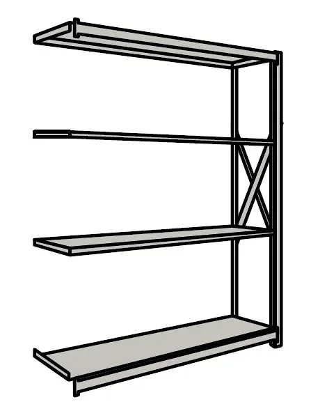【直送品】 サカエ 重量棚NR型(1000kg/段・連結・H2410mm・4段) NR-3754R (189246) 【特大・送料別】