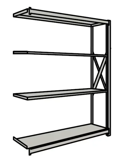 【直送品】 サカエ 重量棚NR型(1000kg/段・連結・H2410mm・4段) NR-3754R (189246) 【特大・送料別】