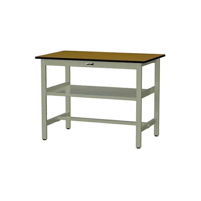 【直送品】 山金工業 ワークテーブル 固定式 中間棚付 SWPH-1275S2-MG 【大型】
