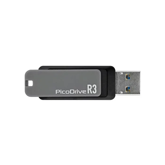 【沖縄・離島配送不可】USB3.0メモリー 256GB ピコドライブ R3 回転式キャップ USBマスストレージクラス対応 グリーンハウス GH-UF3RA256G-BK
