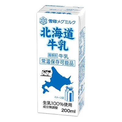 Snow Brand Megmilk Hokkaido Milk 200ml paper pack x 24 bottles x (2 cases) | Free shipping Milk Snow Brand Paper pack Milk 100% raw milk MEGMILK