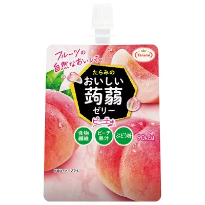 たらみ おいしい蒟蒻ゼリー ピーチ味 150gパウチ×30本入×(2ケース)| 送料無料 ゼリー飲料 こんにゃく 桃 パウチ 低カロリー