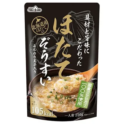 丸善食品工業 テーブルランド 具材と旨味にこだわったほたてぞうすい 250gパウチ×24(12×2)袋入×(2ケース)| 送料無料 一般食品 レトルト ご飯 雑炊 ぞうすい ホタテ 帆立