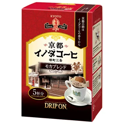 キーコーヒー ドリップオン 京都イノダコーヒ モカブレンド (8g×5袋)×5個入| 送料無料 ドリップコーヒー 珈琲 ブレンドコーヒー