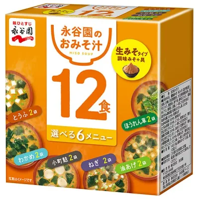 永谷園 生みそタイプみそ汁 12食 142.8g×5個入| 送料無料 一般食品 インスタント食品 味噌汁