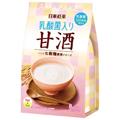 三井農林 日東紅茶 乳酸菌入り甘酒 12.5g×8本×24(6×4)袋入| 送料無料 嗜好品 インスタント 粉末 あまざけ