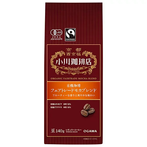 小川珈琲 有機珈琲 フェアトレードモカブレンド 豆 140g×5袋入×(2ケース)| 送料無料 嗜好品 レギュラー コーヒー類 豆 珈琲 有機 JAS