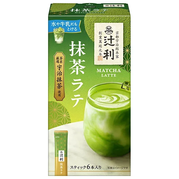 片岡物産 辻利 抹茶ラテ 78g(13g×6本)×6箱入×(2ケース)| 送料無料 嗜好品 粉末ドリンク 抹茶 インスタント 抹茶ラテ 抹茶ミルク スティックタイプ