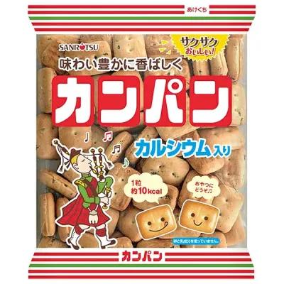 三立製菓 カンパン 160g×12袋入| 送料無料 お菓子 スナック菓子 カルシウム サクサク 香ばしい 非常食 おやつ 三立製菓