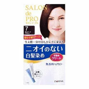 【医薬部外品】(株)ダリヤ サロンドプロ 無香料ヘアカラー 早染めクリーム (白髪用) 7 深いダークブラウン 40g+40g