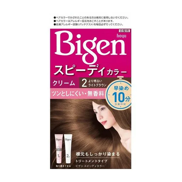 【医薬部外品】ホーユー(株) ビゲン スピーディカラークリーム 2 より明るいライトブラウン (白髪染め)