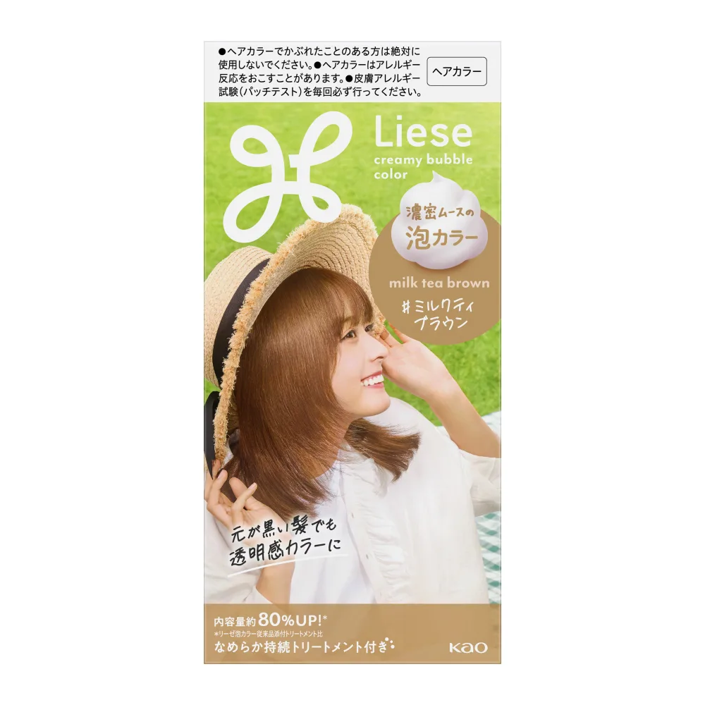 花王 リーゼ 泡カラー ミルクティブラウン 115mL×1個 カラーリング黒髪用