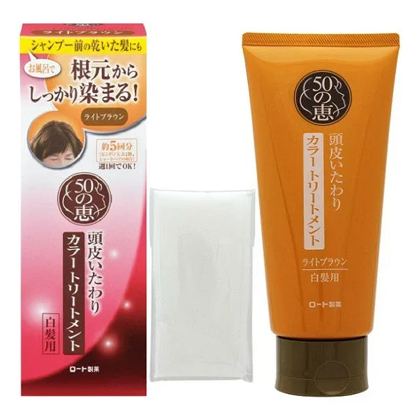 ロート製薬株式会社50の恵 頭皮いたわりカラートリートメント ライトブラウン 150g<白髪ケア>