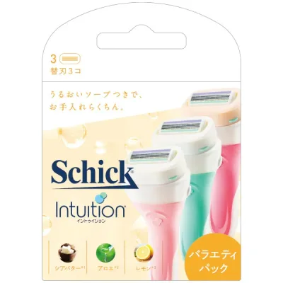 シック・ジャパン株式会社イントゥイションバラエティパック替刃 3コ【ドラッグピュア楽天市場店】【RCP】【CPT】