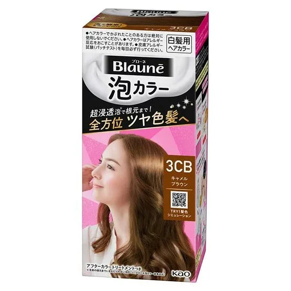 【本日楽天ポイント5倍相当】2個セット【送料無料】花王株式会社 ブローネ 泡カラー 3CB キャメルブラウン【医薬部外品】 108ml×2個【ドラッグピュア楽天市場店】【RCP】【△】