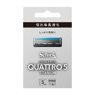【本日楽天ポイント5倍相当】【送料無料】シック・ジャパン株式会社クアトロ5 チタニウム 替刃(4コ入)【ドラッグピュア楽天市場店】【△】