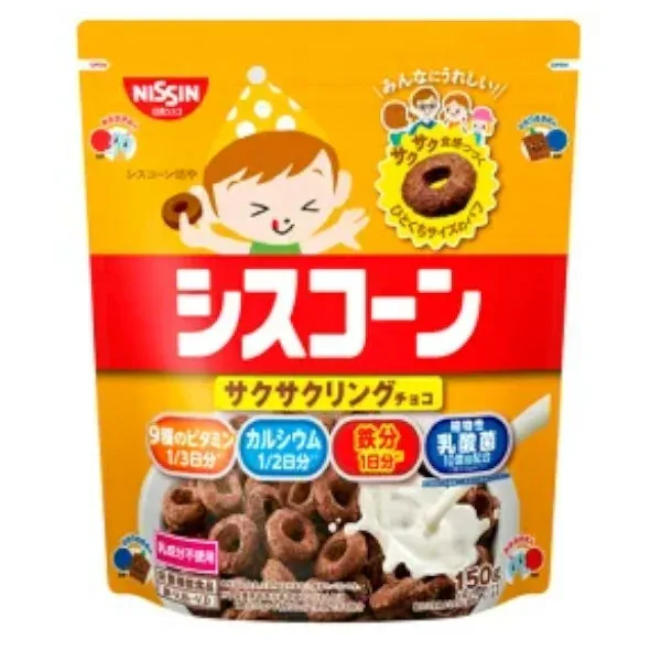 【本日楽天ポイント5倍相当】【送料無料】日清シスコシスコーン サクサクリングチョコ(150g)【ドラックピュア楽天市場店】【△】