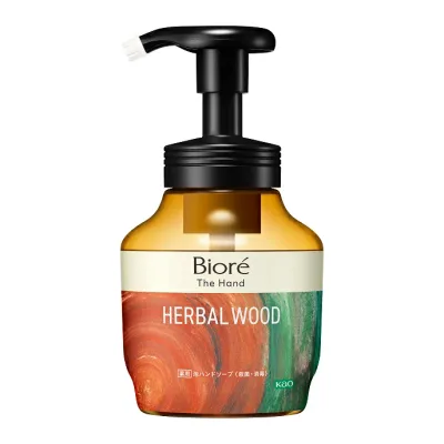 ビオレザハンド 泡ハンドソープ 深くて温かみのあるハーバルウッドの香り ポンプ(280ml)【4901301452047】
