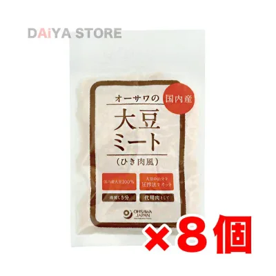 オーサワジャパン オーサワの国産大豆ミート ひき肉風 100g 北海道大豆100% 代替肉×8個