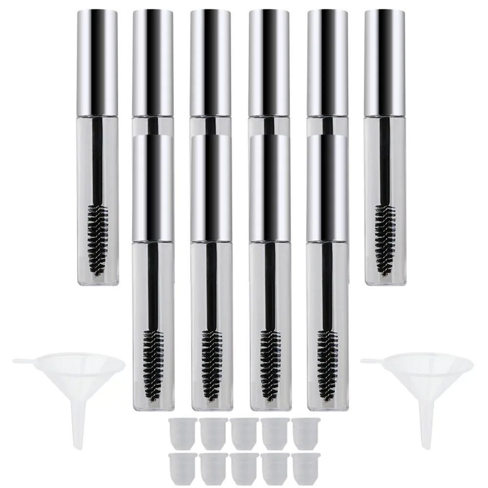 マスカラ 容器 キャップ付き 空移送 ピペット チューブ 10ml シルバー 10個パック