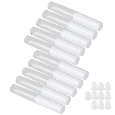 1.3ml 白い プラスチック 透明 空 リップ グロス バーム チューブ 10個パック