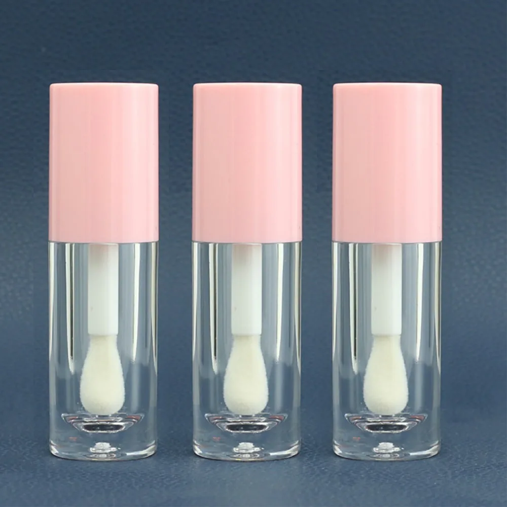 リップ グロス チューブ 1.2ml ローズ ゴールド カラー 4.3CM*1CM スポイトと漏斗付き 20個パック