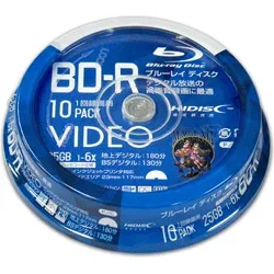 磁気研究所 VVVBR25JP10 HIDISC BD-R 1回録画 6倍速 25GB 10枚 スピンドルケース VVVBR25JP10