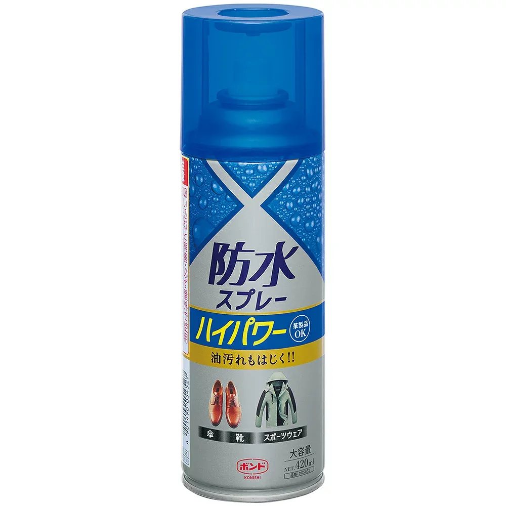 防水スプレー 靴 ボンド 防水スプレー ハイパワー 420ml ×24本 コニシ 防水スプレー 革 服 テント 傘 衣類 スポーツ アウトドア 防水 油 雨 雪 泥