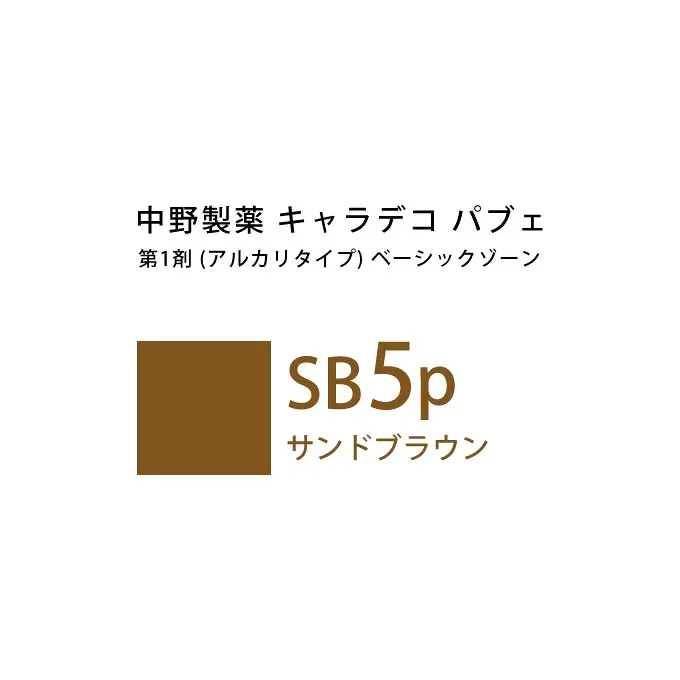 ナカノ キャラデコ パブェ ベーシックゾーン SB 5p サンドブラウン 80g (第1剤) 医薬部外品