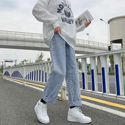 デニム レディース ストレート 高見え ジーンズ ハイウエスト ジーパン ワイドレッグ パンツ ズボン カジュアル ゆったり 春秋 薄手 体型カバー おしゃれ かわいい 脚長効果 デイリー