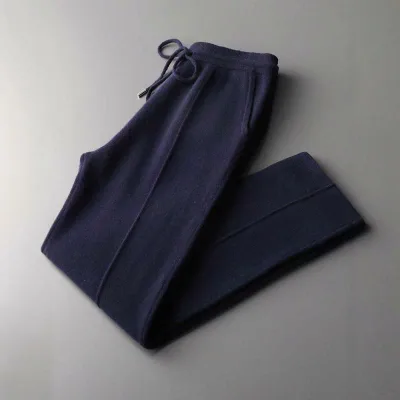 パンツ 男性用 ウールパンツ ビジネス カジュアル 高腰 伸縮性 ストレート 厚手 秋冬 普段使い 部屋着 ズボン