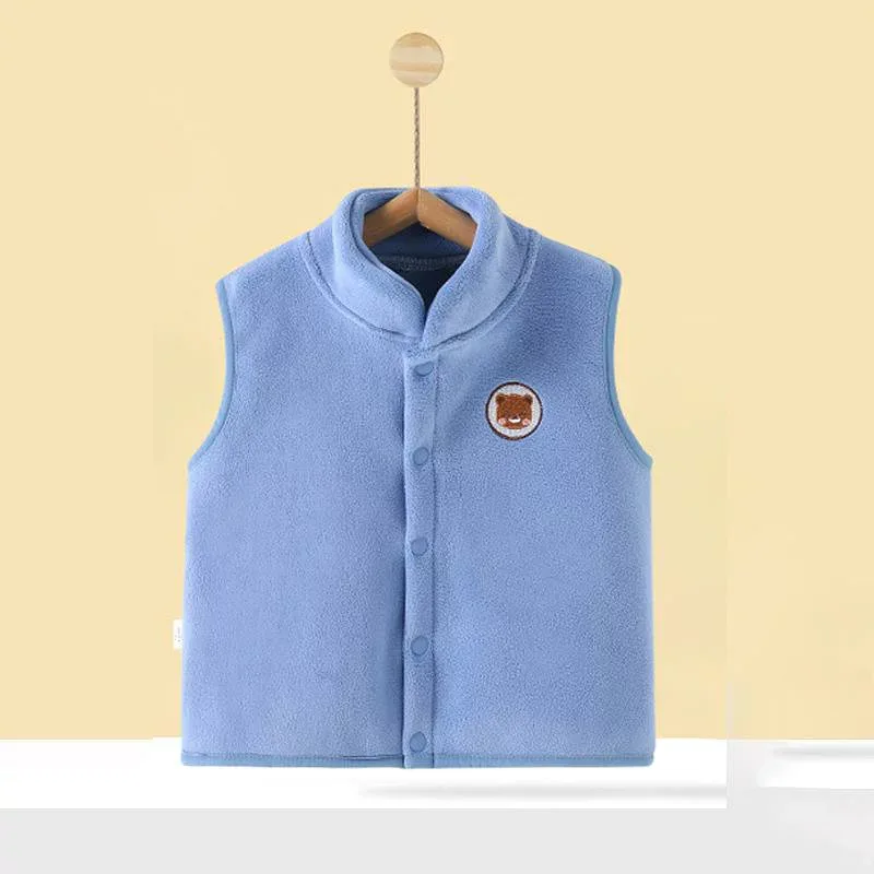 子供用ベスト 秋冬 ベビー服 両面フリース 保温 女の子 男の子 フリースベスト 冬 幼児 無地 スポーツ かわいい 73CM 80cm 90cm 100cm 110cm