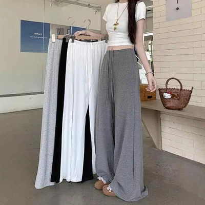 カジュアルパンツ レディース 春夏 針編み ニットパンツ ゴムウエスト ボトムス パンツ 美脚 痩せ見え 快適 ワイドパンツ ゆるシルエット ルーズ ゆったり 垂れ感 ロング丈 ドレープパンツ スラックス ラフ 部屋着 普段使い