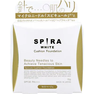 SPIRA(スピラ) WHITE クッションファンデーション SPF30 PA+++ ライトベージュ 15g