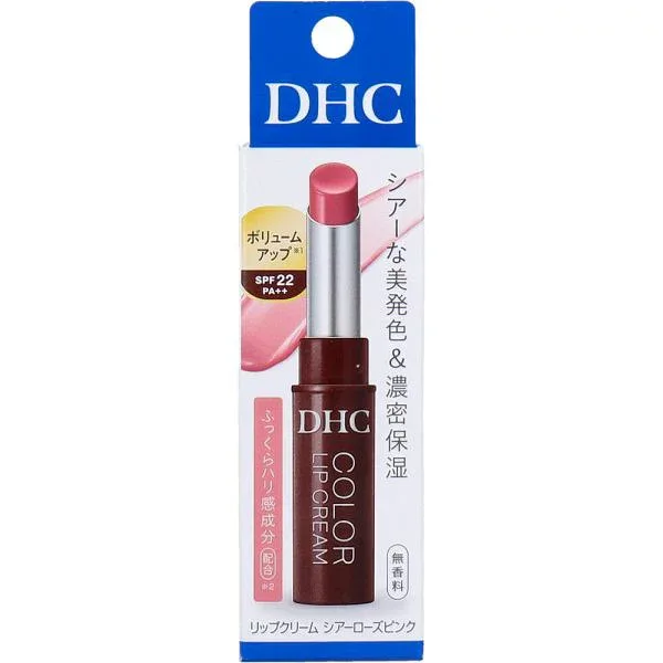 DHC リップクリーム シアーローズピンク SPF22 PA++ 無香料 1.5g