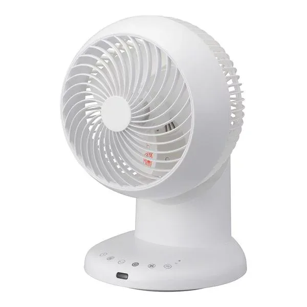 ACサーキュレーター(20畳まで/360°・左右60°自動首振/風量4段階/切タイマー8段階/リモコン付/ホワイト) (KIS-SQ2026A-W)