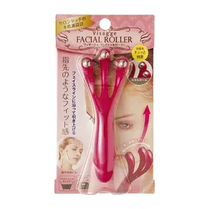 【クーポン10%OFF】 マッサージ フェイスライン 頬 あご おでこ 首筋 デコルテ 小顔 メタルボール サロンタッチ ヴィザージェ フェイシャルローラー HB807