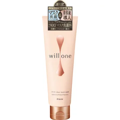 クラシエHP willone 2WAYクリアマスクウォッシュ 洗顔フォーム 130g ピンク