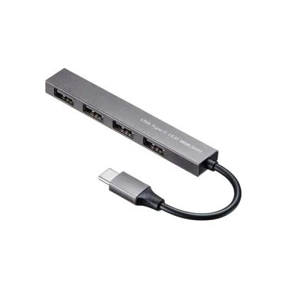 【送料無料】サンワサプライ USB Type-C USB2.0 4ポート スリムハブ USB-2TCH23SN