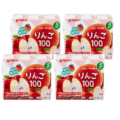ピジョン ベビー飲料 りんご100 125ml×3個パック×4 送料無料